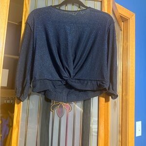 Elegant Navy Blue Women's Top